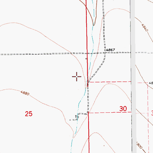 Topographic Map of 13N13E25AA__01 Well, MT