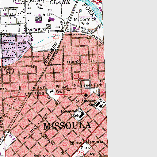 Topographic Map of 13N19W21DC__01 Well, MT