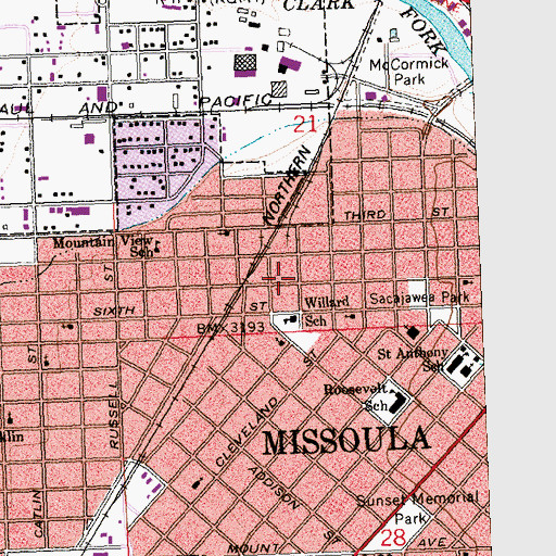 Topographic Map of 13N19W21CD__01 Well, MT