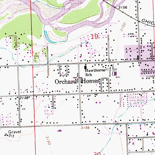 Topographic Map of 13N19W19CD__01 Well, MT