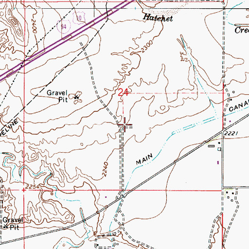 Topographic Map of 13N52E24DBCB01 Well, MT