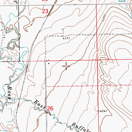 Topographic Map of 13N15E26AB__01 Well, MT