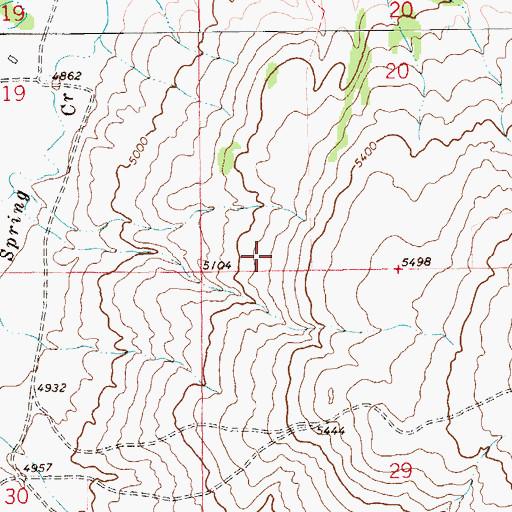 Topographic Map of 13N12E20CCDC01 Well, MT