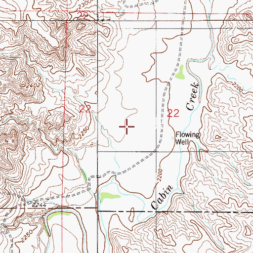 Topographic Map of 13N54E22CA__01 Well, MT