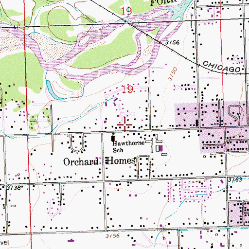 Topographic Map of 13N19W19DBDB01 Well, MT