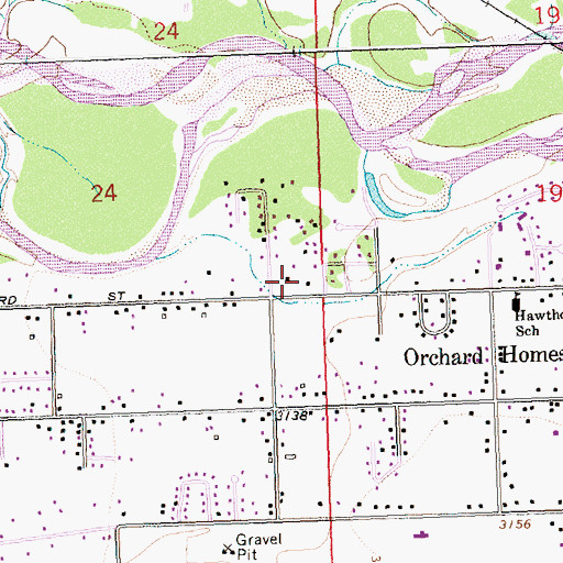 Topographic Map of 13N20W24DADC01 Well, MT