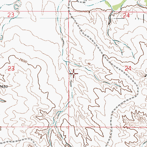 Topographic Map of 13N49E24CBBA01 Well, MT