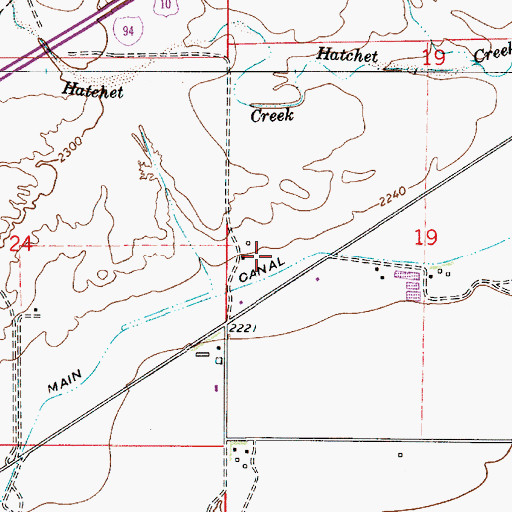 Topographic Map of 13N53E19CBA_01 Well, MT