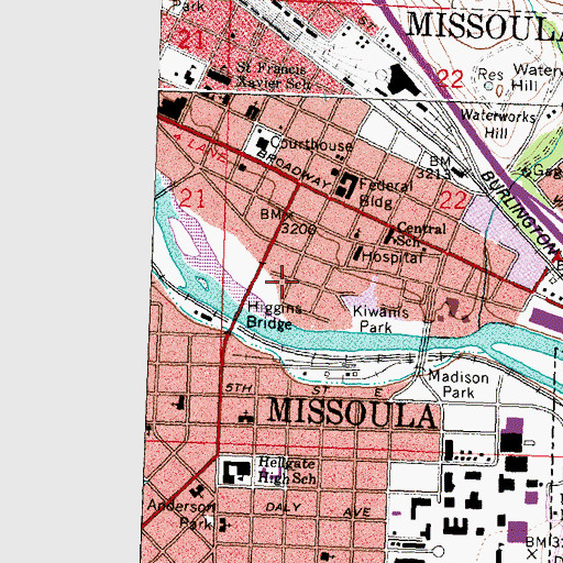 Topographic Map of 13N19W22CB__02 Well, MT