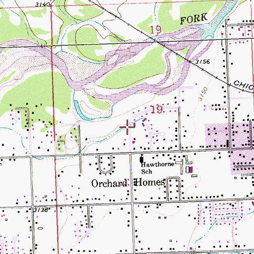 Topographic Map of 13N19W19CA__01 Well, MT