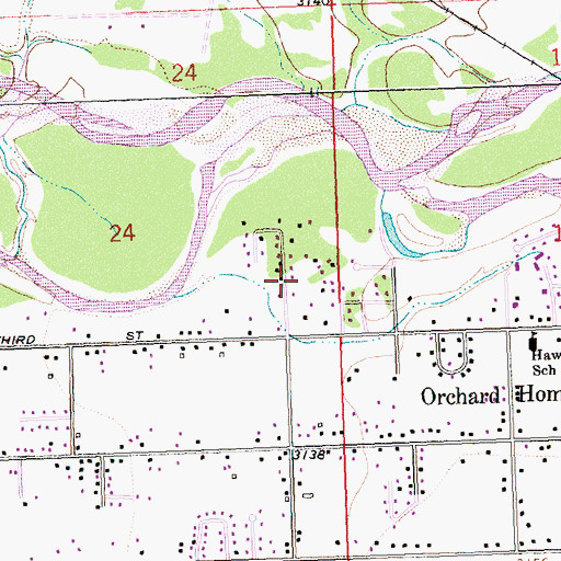 Topographic Map of 13N20W24DA__01 Well, MT