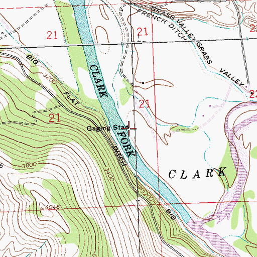 Topographic Map of 13N20W21DA__01 Well, MT