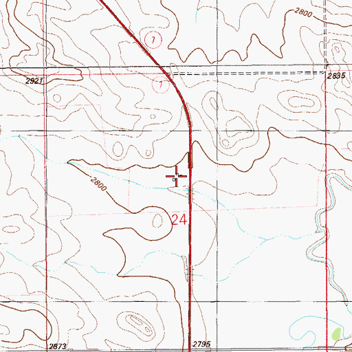 Topographic Map of 13N59E24BDD_01 Well, MT