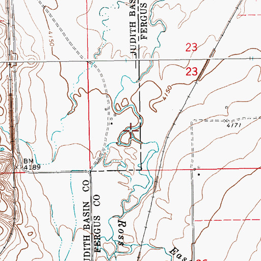 Topographic Map of 13N15E23CC__01 Well, MT