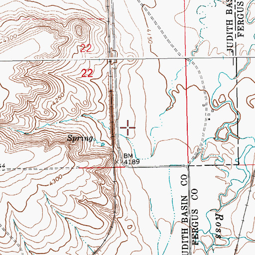 Topographic Map of 13N15E22DC__01 Spring, MT