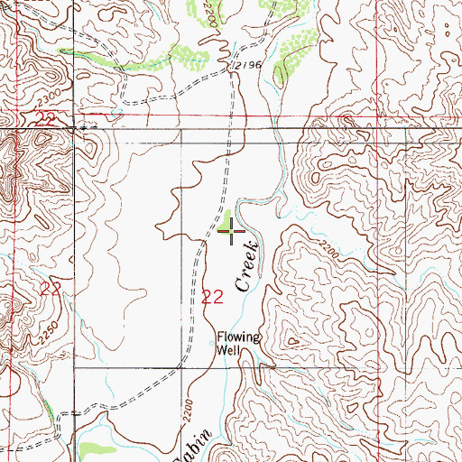 Topographic Map of 13N54E22ACD_01 Well, MT