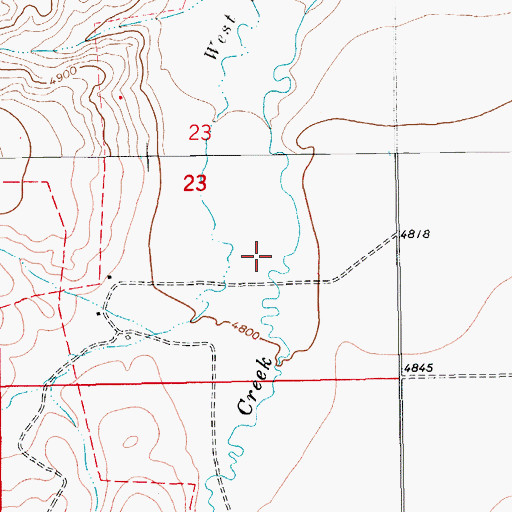 Topographic Map of 13N13E23DB__01 Spring, MT