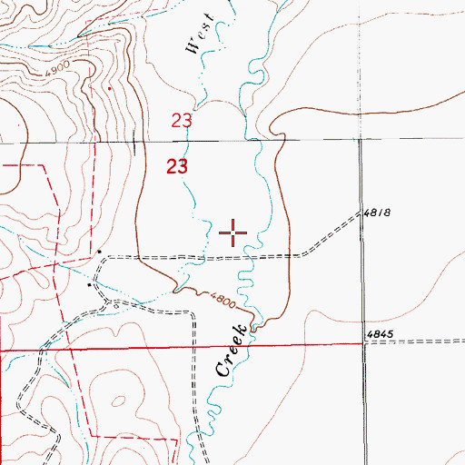 Topographic Map of 13N13E23DB__01 Spring, MT