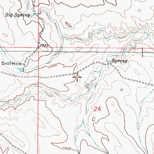 Topographic Map of 13N47E24BACA01 Well, MT
