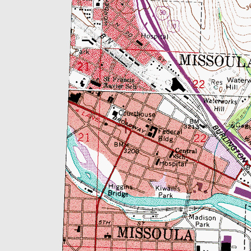 Topographic Map of 13N19W22BC__03 Well, MT
