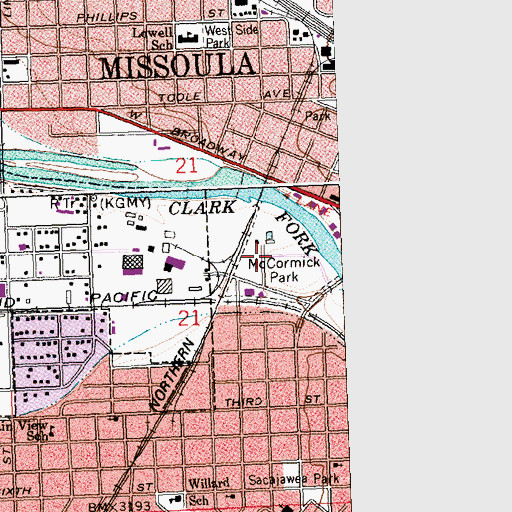Topographic Map of 13N19W21AC__01 Well, MT