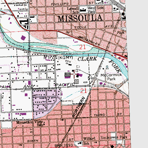 Topographic Map of 13N19W21BD__01 Well, MT
