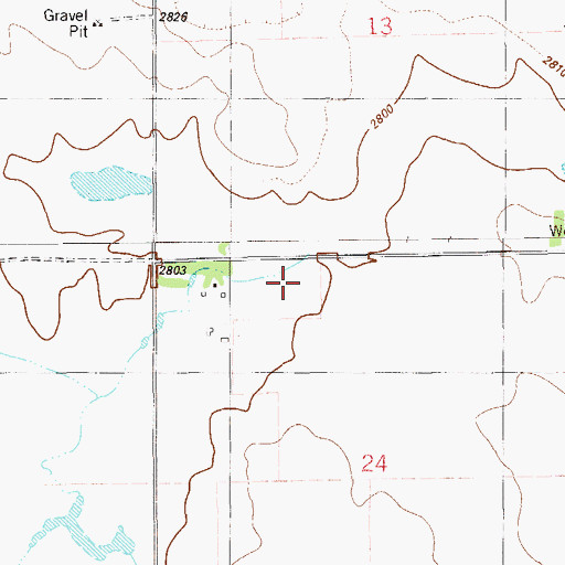 Topographic Map of 13N60E24BB__01 Well, MT
