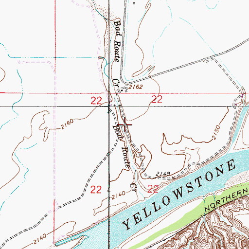 Topographic Map of 13N53E22BAC_02 Well, MT