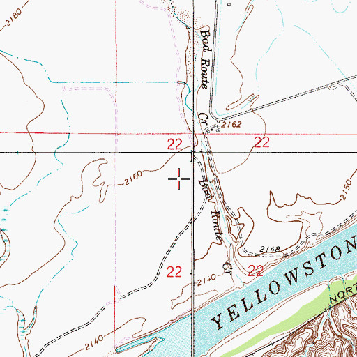 Topographic Map of 13N53E22BAA_03 Well, MT