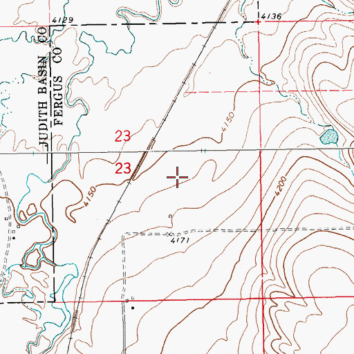 Topographic Map of 13N15E23DB__01 Well, MT
