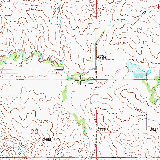 Topographic Map of 13N55E20AA__01 Well, MT