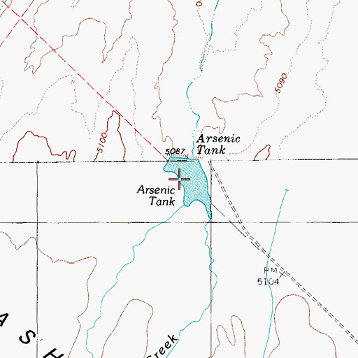 Topographic Map of Arsenic Tank, AZ