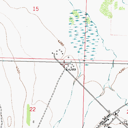 Topographic Map of 13N11W22AABA01 Well, MT