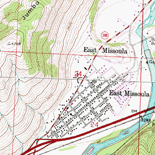 Topographic Map of 13N19W24ABCA01 Well, MT