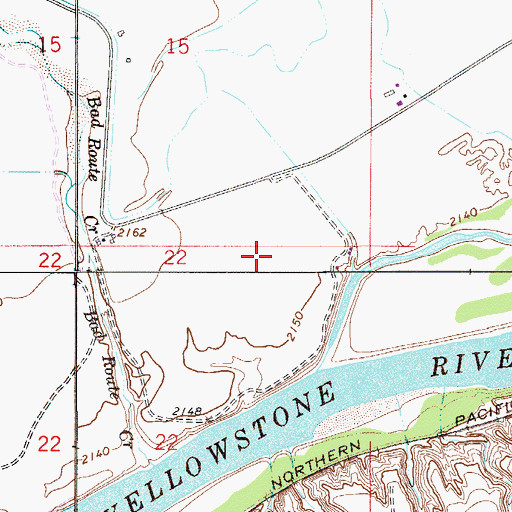 Topographic Map of 13N53E15DDC_01 Well, MT