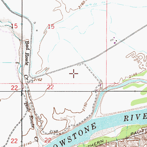 Topographic Map of 13N53E15DDB_06 Well, MT