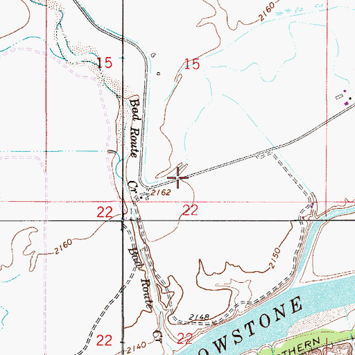 Topographic Map of 13N53E15DCC_01 Well, MT