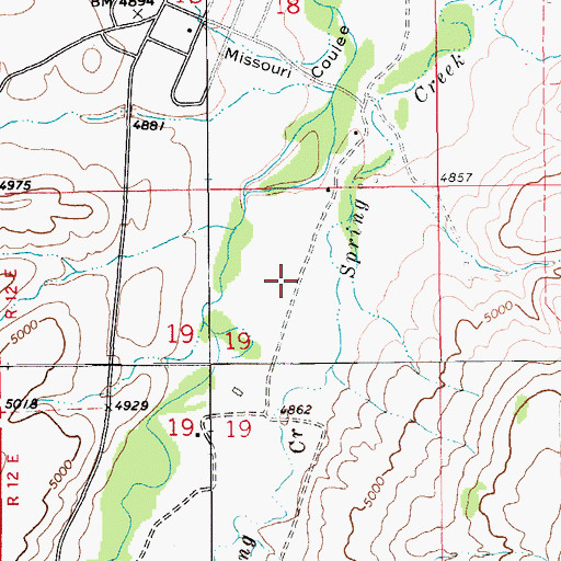 Topographic Map of 13N12E19AB__01 Well, MT