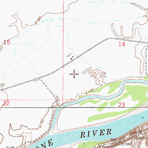 Topographic Map of 13N53E14CBD_01 Well, MT