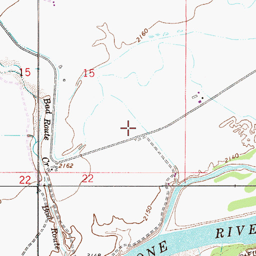 Topographic Map of 13N53E15DDB_01 Well, MT