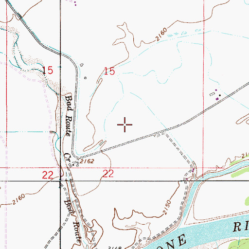 Topographic Map of 13N53E15DBD_01 Well, MT