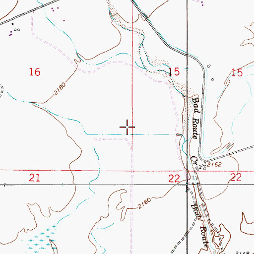 Topographic Map of 13N53E15CCB_01 Well, MT