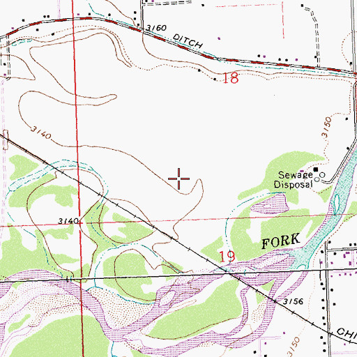 Topographic Map of 13N19W18CD__01 Well, MT