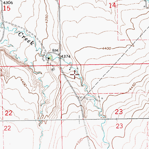 Topographic Map of 13N16E23BB__01 Well, MT