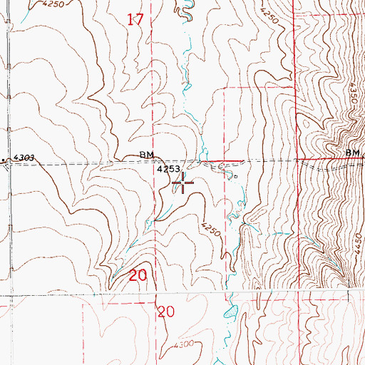 Topographic Map of 13N16E20AB__01 Well, MT