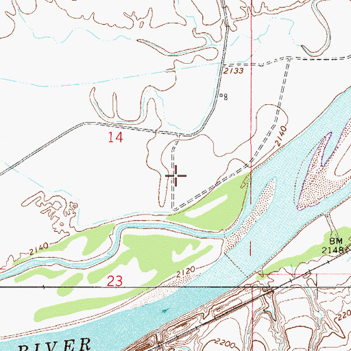 Topographic Map of 13N53E14CCA_01 Well, MT