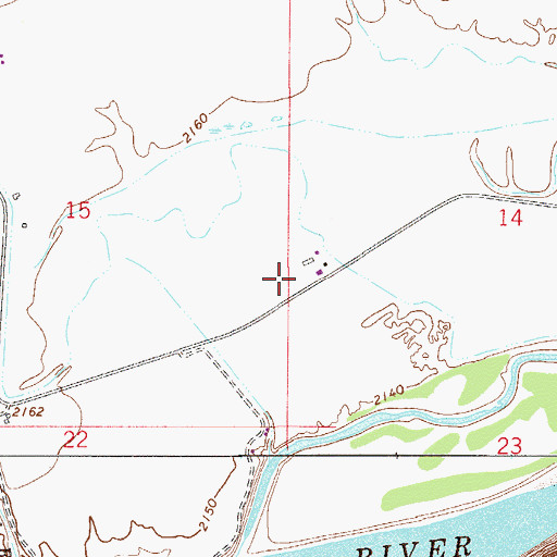 Topographic Map of 13N53E14CBC_02 Well, MT