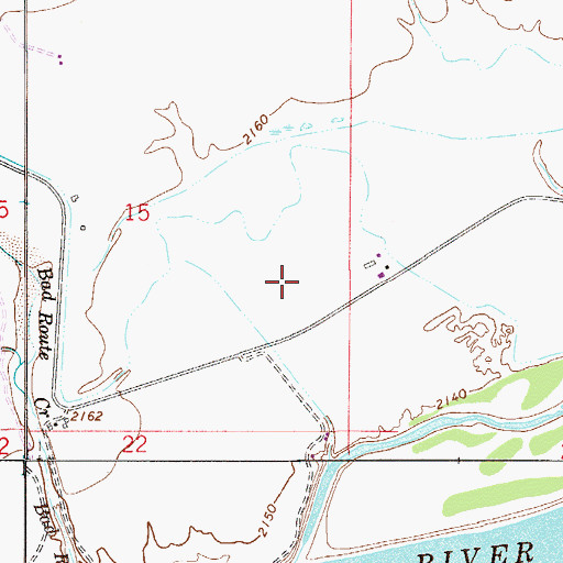 Topographic Map of 13N53E15DAD_03 Well, MT