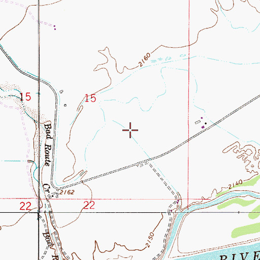 Topographic Map of 13N53E15DAB_03 Well, MT