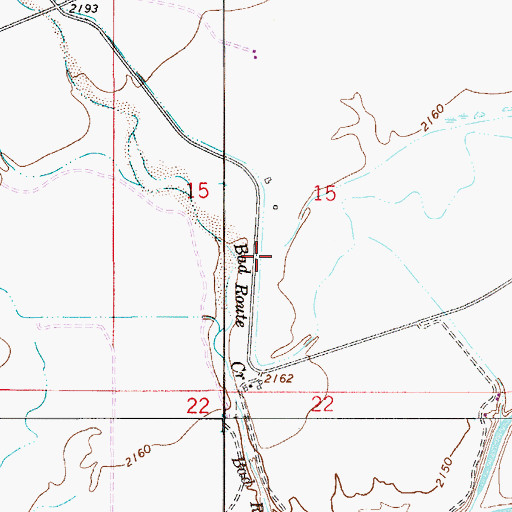 Topographic Map of 13N53E15CAB_04 Well, MT